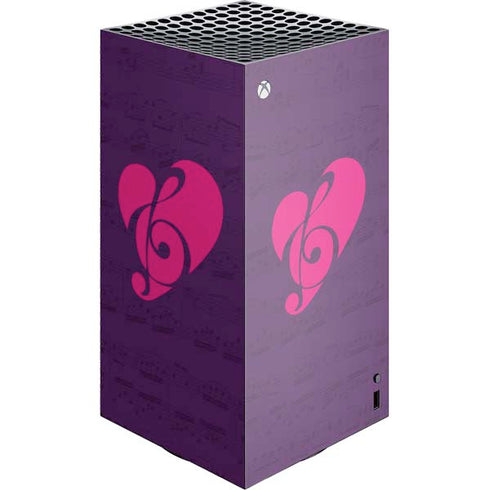 Purple Musical Notes XBox Series X Digital Edition Console Skin