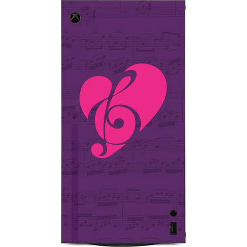 Purple Musical Notes XBox Series X Digital Edition Console Skin