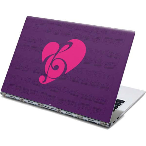 Purple Musical Notes Yoga 910 2-in-1 14in Touch-Screen Skin