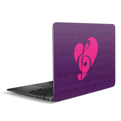 Purple Musical Notes Zenbook UX305FA 13.3in Skin