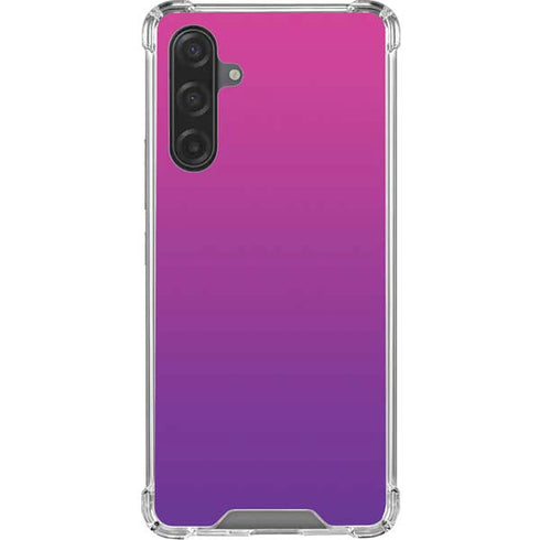Purple Ombre Galaxy A17 Clear Case