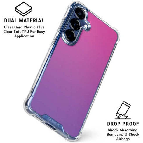 Purple Ombre Galaxy S25 Clear Case