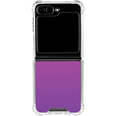 Purple Ombre Galaxy Z Flip6 Clear Case