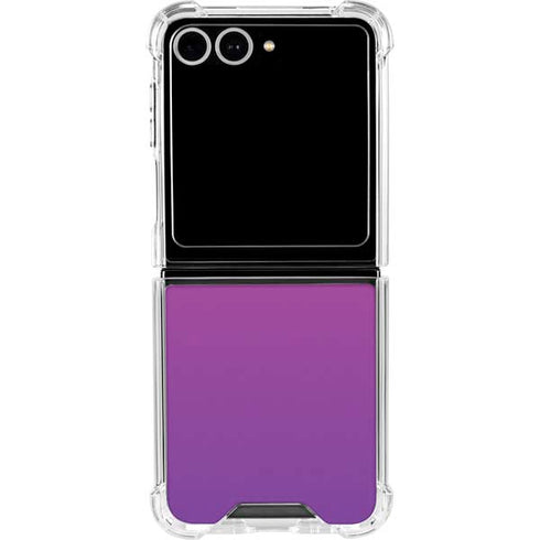 Purple Ombre Galaxy Z Flip7 Clear Case