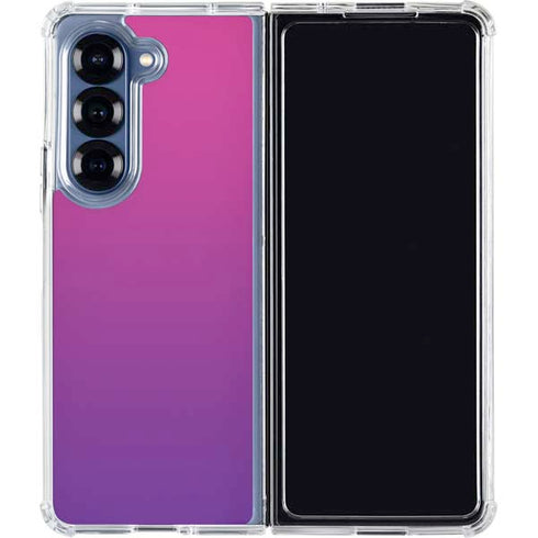 Purple Ombre Galaxy Z Fold7 Clear Case