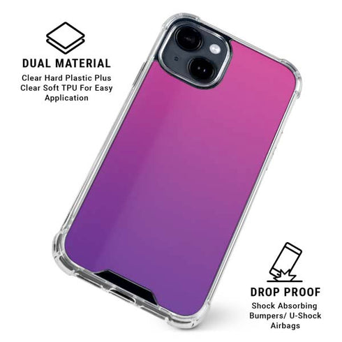 Purple Ombre iPhone 15 Clear Case