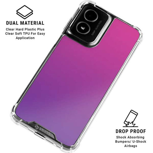 Purple Ombre Moto G Power 5G (2024) Clear Case