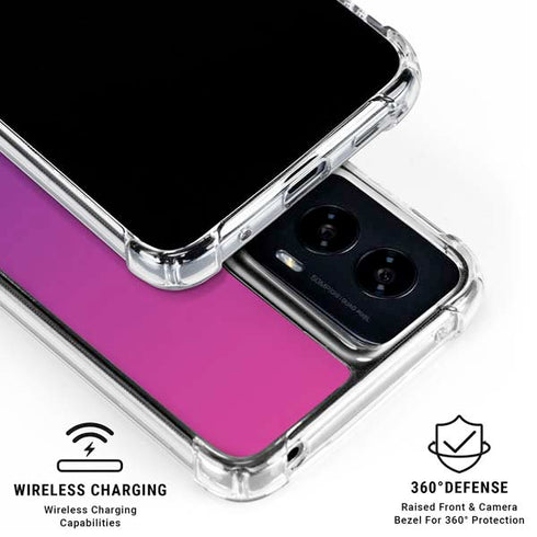 Purple Ombre Moto G Power 5G (2024) Clear Case