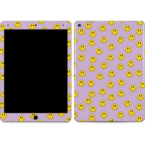 Purple Happy Face Pattern iPad Skins