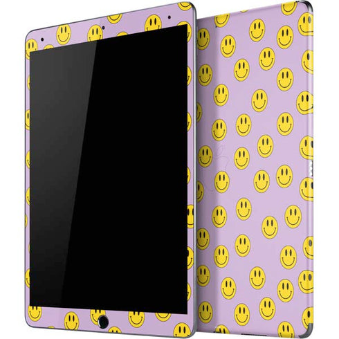 Purple Happy Face Pattern iPad Skins