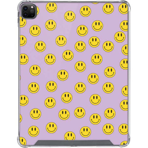 Purple Happy Face Pattern iPad Cases