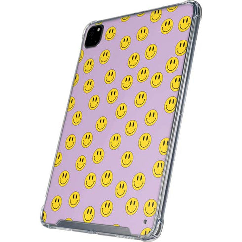 Purple Happy Face Pattern iPad Cases