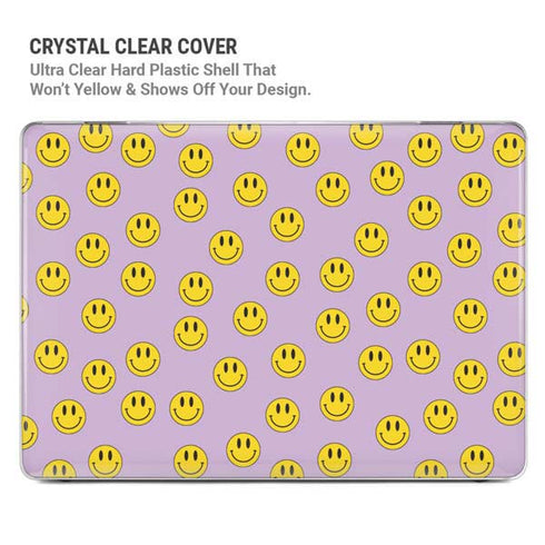 Purple Happy Face Pattern MacBook Pro 14in (2021-24) Case plus Skin