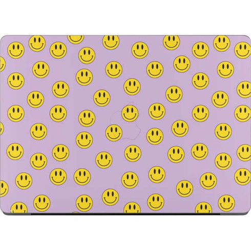 Purple Happy Face Pattern Apple MacBook Pro 14-inch Skin