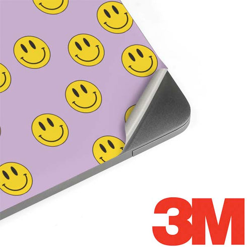 Purple Happy Face Pattern MacBook Skins