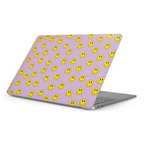 Purple Happy Face Pattern Apple MacBook Pro 16-inch Skin