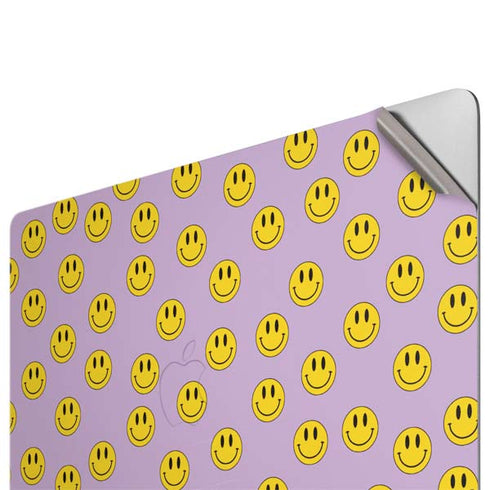 Purple Happy Face Pattern Apple MacBook Pro 16-inch Skin
