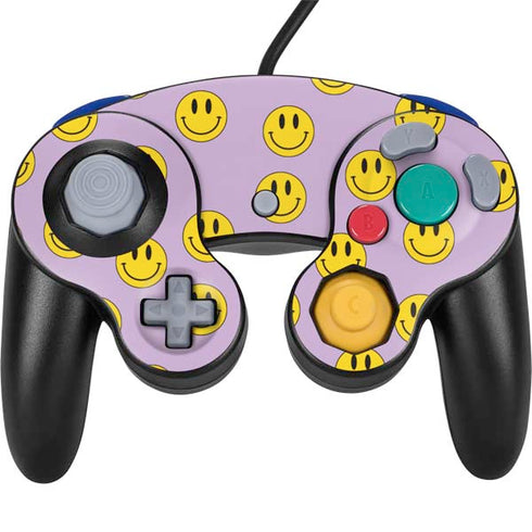 Purple Happy Face Pattern Nintendo Skins