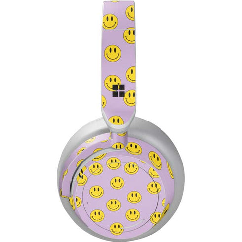 Purple Happy Face Pattern Surface Headphones Skin