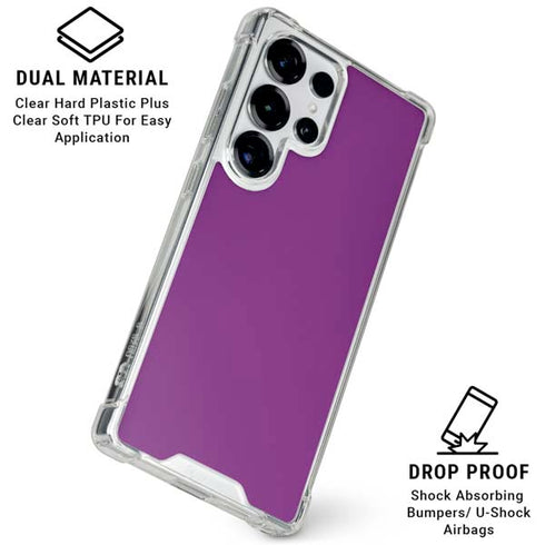 Purple Galaxy S25 Ultra Clear Case