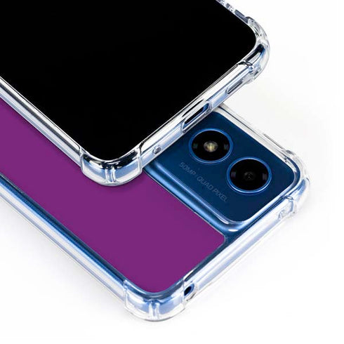 Purple Moto G 5G (2024) Clear Case