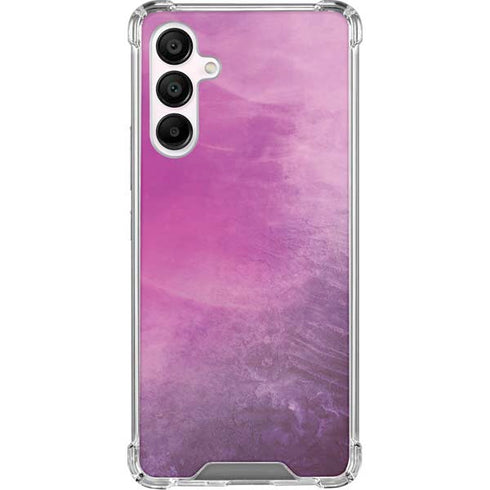Purple Space Marble Galaxy A16 5G Clear Case