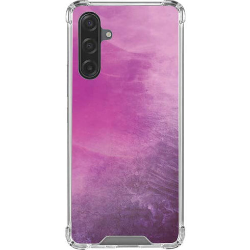 Purple Space Marble Galaxy A17 Clear Case