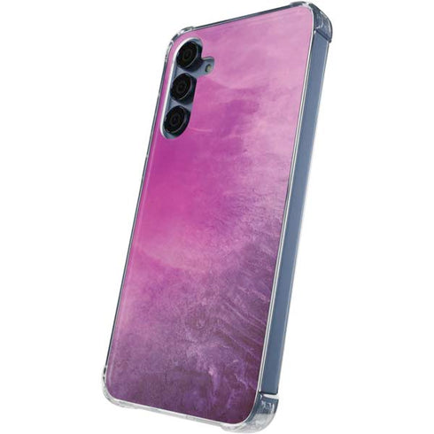 Purple Space Marble Galaxy A35 5G Clear Case