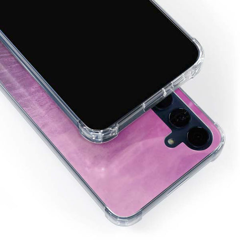 Purple Space Marble Galaxy A35 5G Clear Case