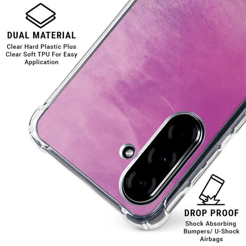 Purple Space Marble Galaxy A36 5G Clear Case