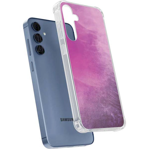 Purple Space Marble Galaxy A55 5G Clear Case
