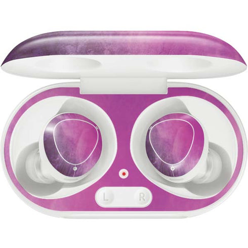 Purple Space Marble Galaxy Buds Plus Skin
