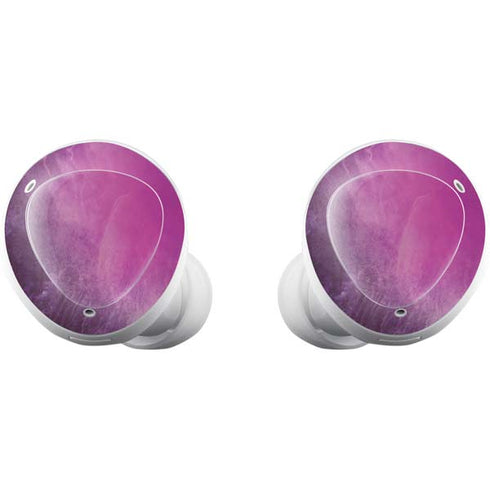 Purple Space Marble Galaxy Buds Plus Skin