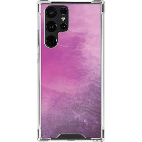 Purple Space Marble Galaxy S23 Ultra Clear Case