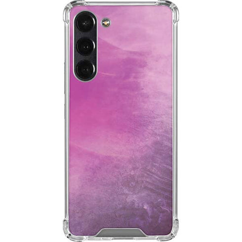 Purple Space Marble Galaxy S24 FE Clear Case