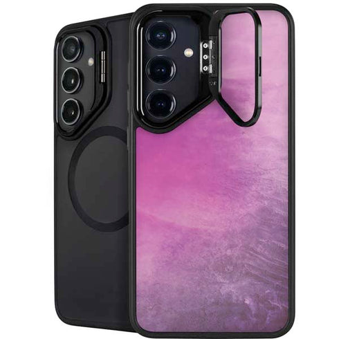 Purple Space Marble Galaxy S25 Kickstand Case