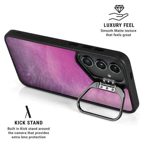 Purple Space Marble Galaxy S25 Kickstand Case