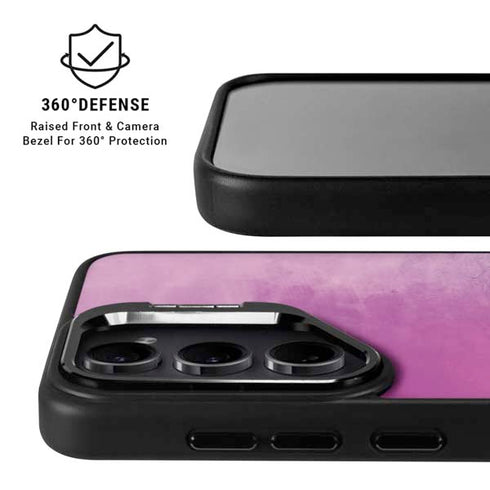 Purple Space Marble Galaxy S25 Kickstand Case