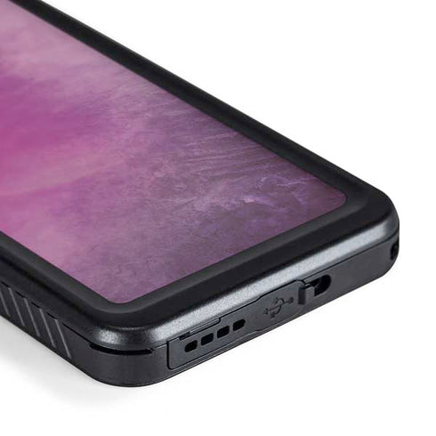 Purple Space Marble Galaxy S24 Plus Waterproof Case