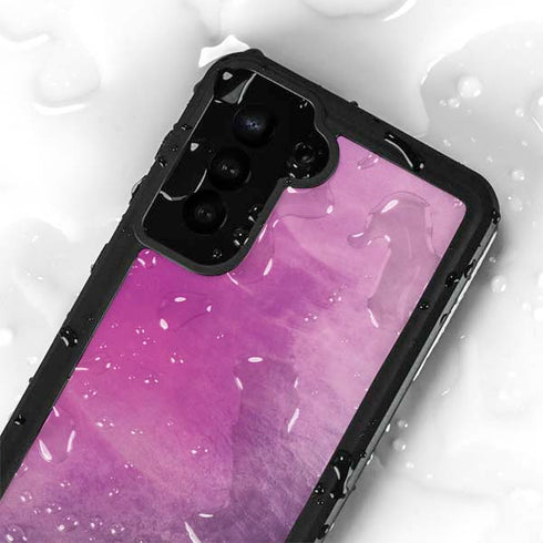 Purple Space Marble Galaxy S24 Plus Waterproof Case