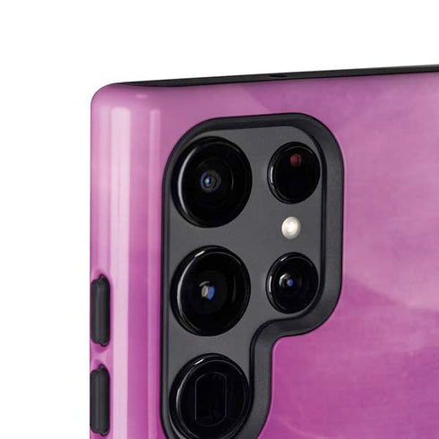 Purple Space Marble Galaxy S25 Ultra Impact Case