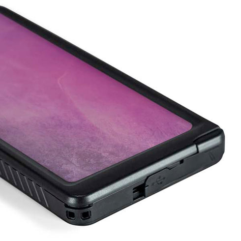 Purple Space Marble Galaxy S24 Ultra Waterproof Case