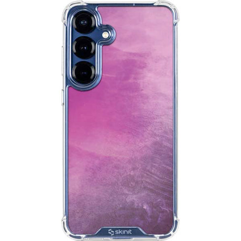 Purple Space Marble Galaxy S25 Clear Case