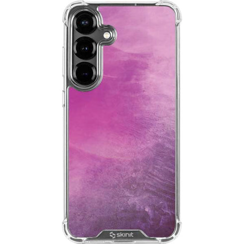 Purple Space Marble Galaxy S26 Plus Clear Case