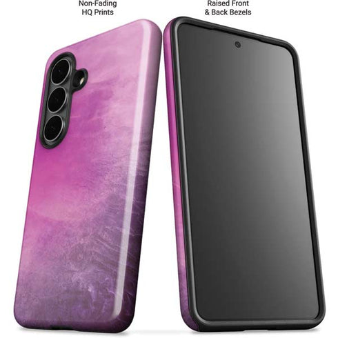 Purple Space Marble Galaxy S26 Plus Impact Case
