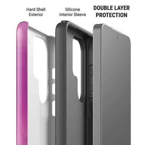 Purple Space Marble Galaxy S26 Ultra Impact Case
