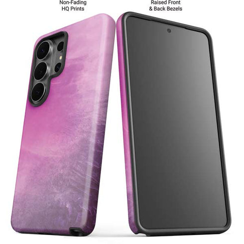 Purple Space Marble Galaxy S26 Ultra Impact Case