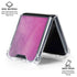 Purple Space Marble Galaxy Z Flip7 Clear Case