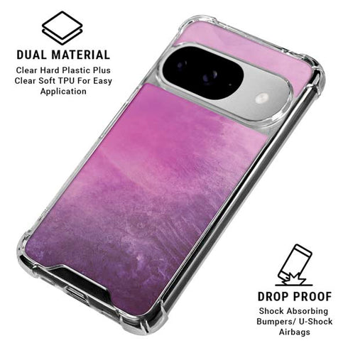 Purple Space Marble Google Pixel 10 Clear Case