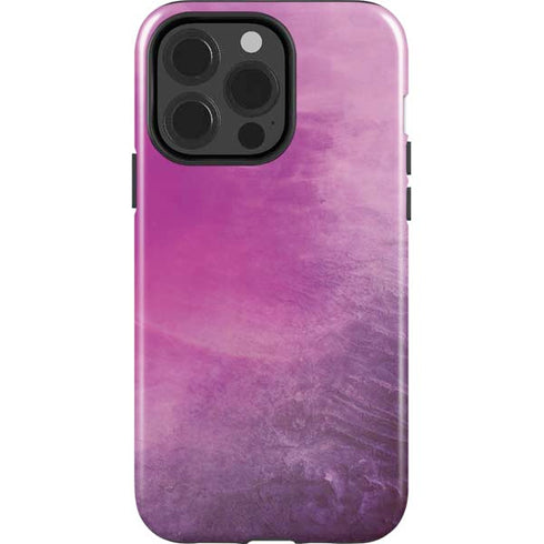 Purple Space Marble iPhone 15 Pro Impact Case